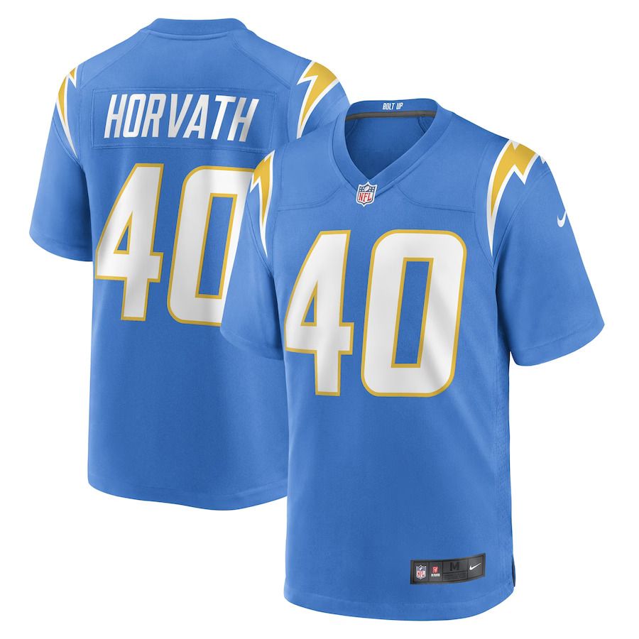 Men Los Angeles Chargers 40 Zander Horvath Nike Powder Blue Game Player NFL Jersey